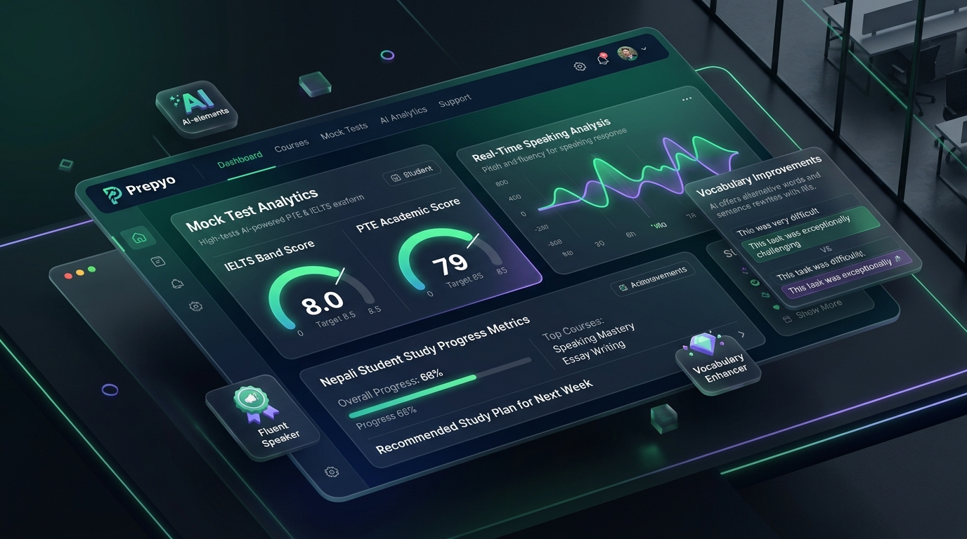Prepyo AI Exam Prep Interface & Dashboard